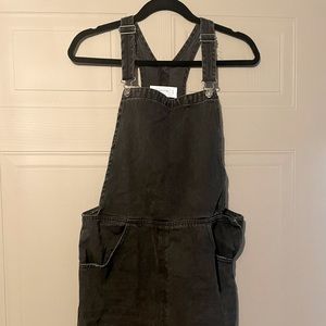 Denim Mini Dress Overalls